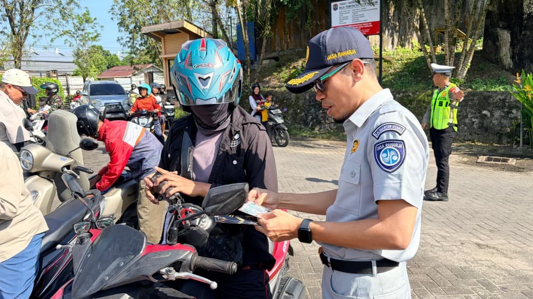 Dukung Kepatuhan dalam Pembayaran Pajak Kendaraan Bermotor, PT Jasa Raharja Cabang Tarakan  Bersama Satlantas Polres Tarakan dan UPT Bapenda Tarakan Gelar Operasi Gabungan