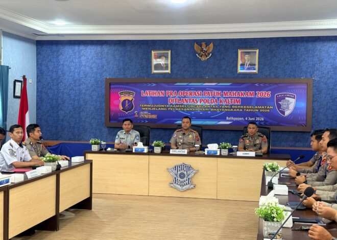 Dukung Kamseltibcarlantas, PT Jasa Raharja Kanwil Kaltim Perkuat Sinergi Pada Latpraops Operasi Patuh Mahakam 2026