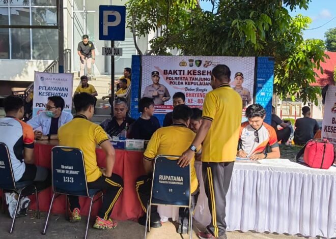 Jasa Raharja dan Sidokkes Polresta Tanjungpinang Gelar Pemeriksaan Kesehatan Gratis dalam Giat Jalan Santai HUT Bhayangkara ke-80
