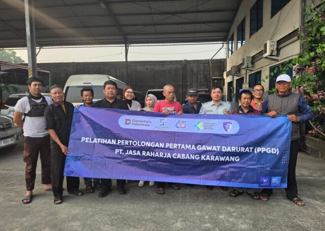 Jasa Raharja Laksanakan Pengobatan Gratis dan Pelatihan Penanganan Gawat Darurat di PO Bus Warga Baru Express