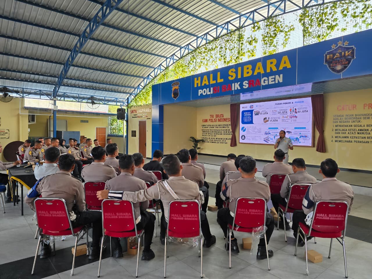 Jasa Raharja Cabang Surakarta Sosialisasikan Peran dan Fungsi Jasa Raharja serta Pemetaan Daerah Rawan Kecelakaan di Polres Sragen