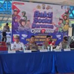 Jasa Raharja Cabang Tarakan bersama Polda Kaltara Edukasi Ojol Tertib Berlalu Lintas di Tanjung Selor