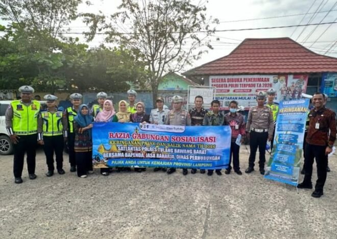 Operasi Gabungan di Tulang Bawang Barat, Tim Samsat Sosialisasikan Program Keringanan Pajak Kendaraan 2026