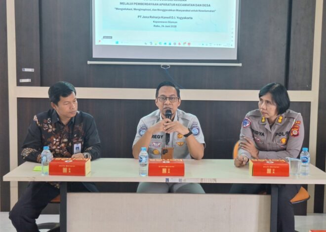 Jasa Raharja DIY Cetak Agen Keselamatan Lalu Lintas dari Aparatur Desa dan Karang Taruna
