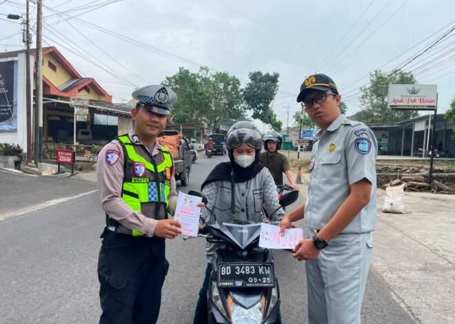 Jasa Raharja Bersama Satlantas Polres Rejang Lebong Gencarkan Sosialisasi Kepatuhan Pajak Kendaraan Bermotor