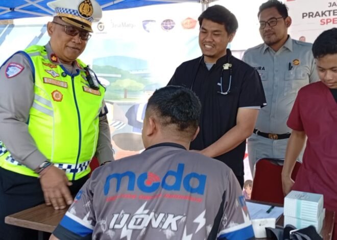 Jasa Raharja Dukung Ramp Check dan Pemeriksaan Kesehatan Pengemudi Angkutan Barang di Tol Cipularang
