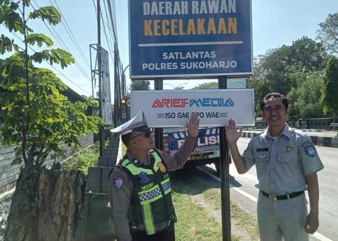 Kolaborasi Jasa Raharja dan Satlantas Sukoharjo Tingkatkan Kesadaran Berlalu Lintas melalui Papan Himbauan Keselamatan