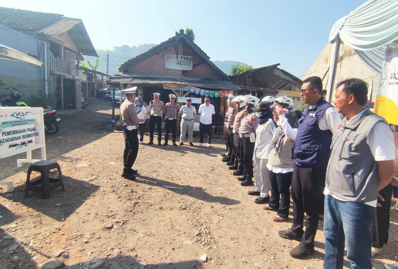 Operasi Pemeriksaan Pajak Kendaraan Bermotor oleh Jasa Raharja Kanwil Jabar dan P3DW Kabupaten Bandung II Soreang di Wilayah Pameungpeuk