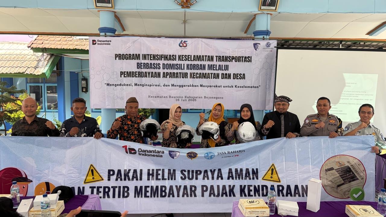 Jasa Raharja Tingkatkan Kesadaran Keselamatan Masyarakat Melalui Program Intensifikasi Keselamatan Transportasi di Kecamatan Baureno
