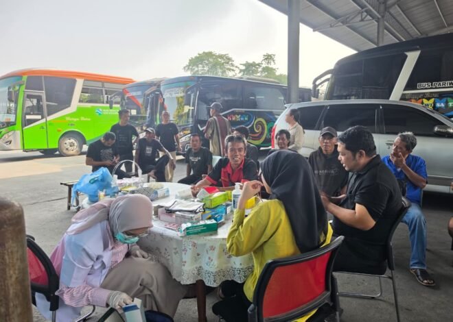 Jasa Raharja Karawang Berikan Layanan Cek Kesehatan Gratis bagi Pengemudi PO Warga Baru