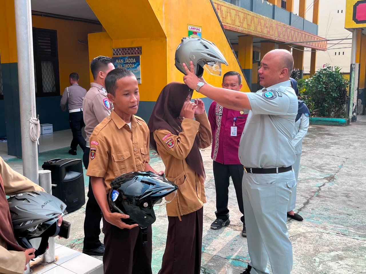 Jasa Raharja Lampung Perkuat Budaya Keselamatan melalui Safety Campaign di SMKN 3 Bandar Lampung