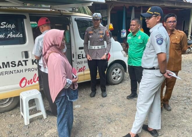 Jasa Raharja Bersama Tim Pembina Samsat Bengkulu Utara Gencarkan Sosialisasi Kepatuhan Pajak Kendaraan di Giri Mulya