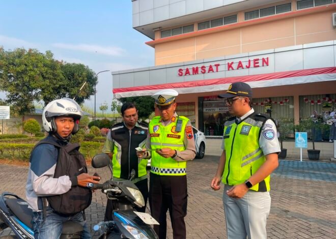 Tim Pembina Samsat Kajen Gelar Sosialisasi Kepatuhan Pajak Kendaraan Bermotor dan Keselamatan Berlalu Lintas