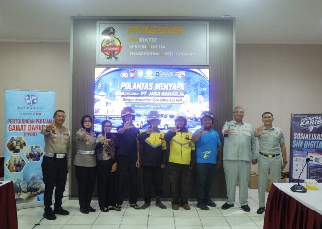 Jasa Raharja Perkuat Keselamatan Pengemudi Ojek Online di PPU melalui Safety Campaign, MUKL dan PPGD