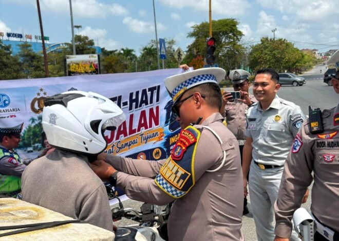 Jasa Raharja Bersama Ditlantas Polda Kaltim dan Satlantas Polres PPU Gelar Aksi Simpatik Keselamatan Berkendara di Kecamatan Penajam