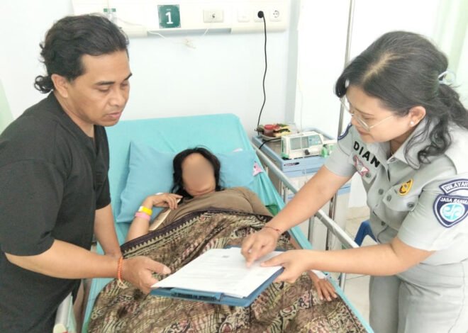 Di Tengah Perawatan Intensif, Jasa Raharja Hadir Pastikan Jaminan Pasien Laka Lantas di Bangli