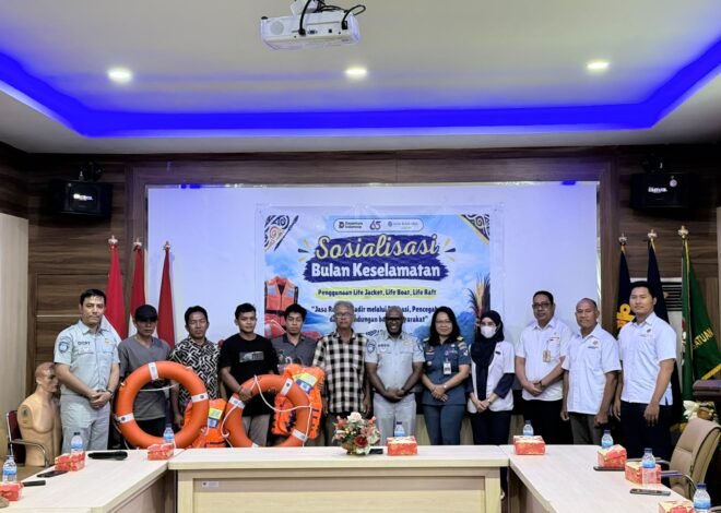 Jasa Raharja Papua Gelar Sosialisasi dan PPGD kepada Kru Kapal KLM di KSOP Kelas II Jayapura dalam Rangka Bulan Keselamatan