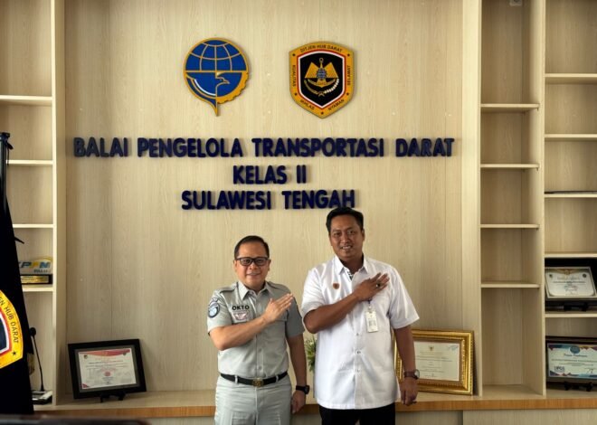 Perkuat Sinergi Keselamatan Transportasi, PT Jasa Raharja (Persero) Kantor Wilayah Sulawesi Tengah Silaturahmi dan Koordinasi dengan BPTD Kelas II Sulawesi Tengah