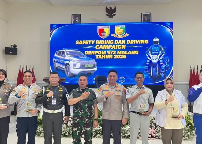 Edukasi Keselamatan Berkendara dan Peran Jasa Raharja Disampaikan dalam Safety Riding dan Driving Campaign Denpom VI/3 Malang