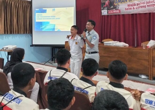 Jasa Raharja Malang Berikan Edukasi Keselamatan Berkendara dan Sosialisasi Pembebasan Denda Pajak di SMK Turen