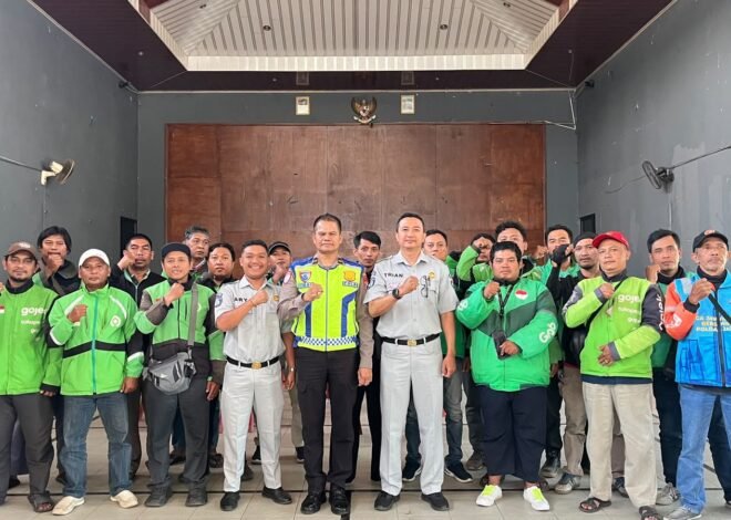 Jasa Raharja dan Polres Malang Kenalkan MyJasfren kepada Komunitas Driver Ojol Pakisaji-Kepanjen