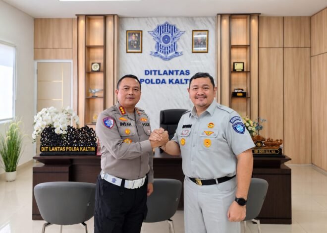 Perkuat Sinergi Kolaboratif Kakanwil Jasa Raharja Kaltim Kunjungi Dirlantas Polda Kaltim
