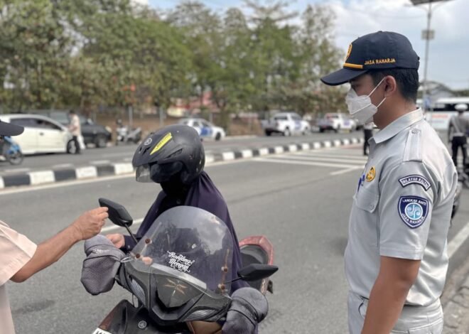 Jasa Raharja Perwakilan Bontang Bersinergi dalam Operasi Simpatik dan Sosialisasi Relaksasi Pajak Kendaraan Bermotor