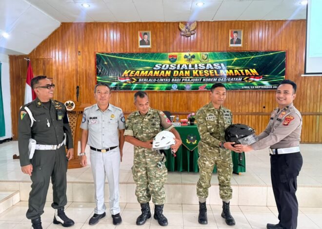Jasa Raharja Perkuat Edukasi Keselamatan Berlalu Lintas bagi Personel TNI di Lampung Barat