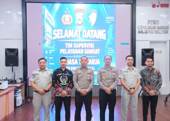 Genjot Mutu Layanan Publik, Tim Gabungan Jasa Raharja dan Korlantas Polri Gelar Supervisi Samsat Se-Sulawesi Selatan