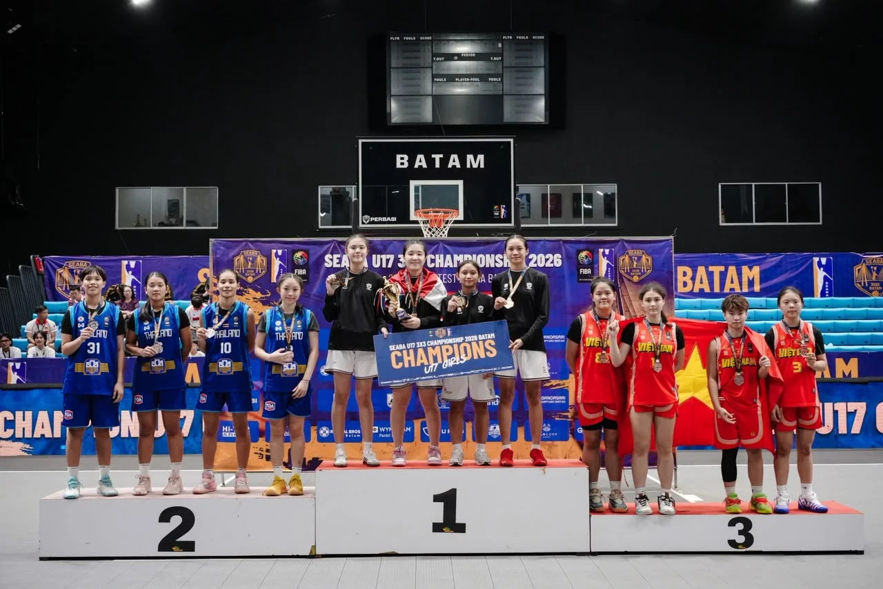 Indonesia Sapu Bersih Gelar Putra-Putri SEABA U17 3×3 Championship