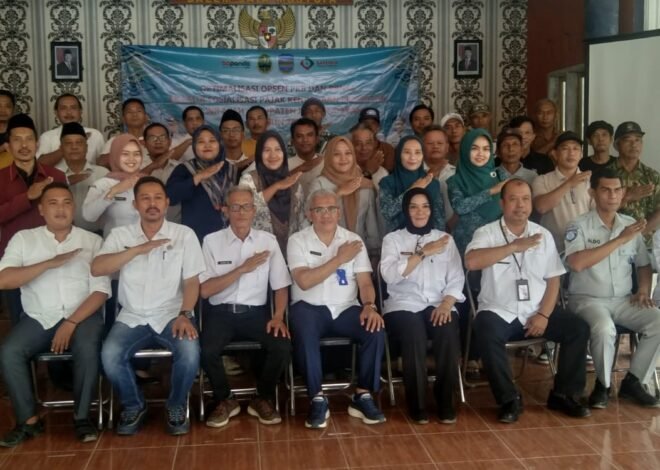 Samsat Pangandaran Gencarkan Sosialisasi PKB, Opsen PKB dan Manfaat SWDKLLJ di Desa Mangunjaya