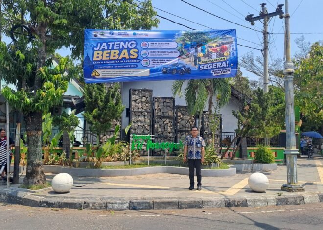 Jasa Raharja Pati Perluas Edukasi Program Jateng Bebas melalui Spanduk di Titik Strategis