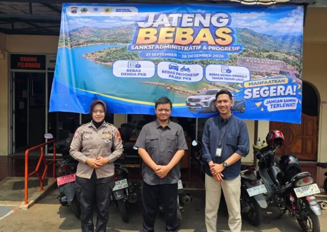 Tim Pembina Samsat Wonogiri Perluas Informasi Program Jateng Bebas melalui Pemasangan Spanduk di Titik Strategis