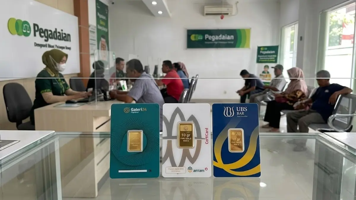 Harga Emas Pegadaian Hari Ini, Antam Rp2,609 Juta per Gram dan UBS Rp2,534 Juta