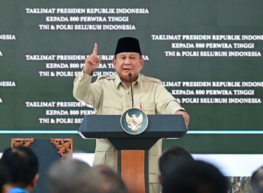 Tantangan Keamanan Makin Kompleks, Prabowo Dorong Penguatan TNI-Polri