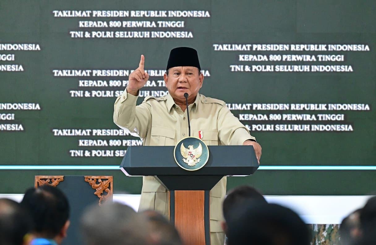 Tantangan Keamanan Makin Kompleks, Prabowo Dorong Penguatan TNI-Polri