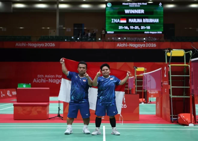 Bangkit dari Kekalahan Gim Pertama, Rina/Subhan Taklukkan China dan Sabet Emas