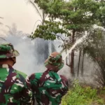TNI AU dan Satgas Gabungan Tangani Kebakaran Lahan di Kabupaten Banjar