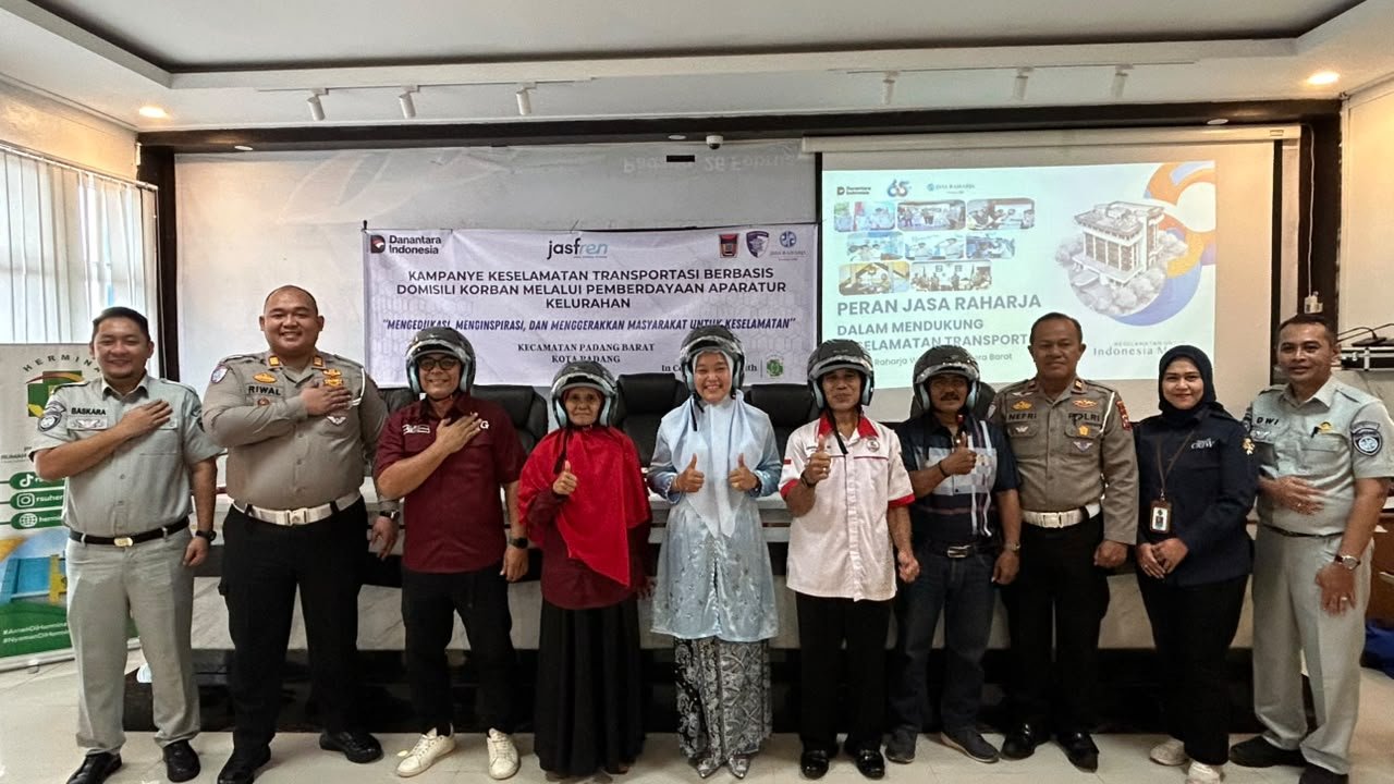 Jasa Raharja Sumbar Bersama Polresta Padang dan RS Hermina Edukasi Keselamatan Transportasi dan PPGD di Padang Barat